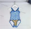 Roupa de banho infantil de peça única Moda Maiô azul Meninas bebê Fato de banho Têxtil Roupa de banho de verão Conjunto de biquínis Roupa de banho Biquíni de natação Ternos de banho 23