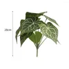 Decorative Flowers Artificial Green Plant Easy Care Realistic Not Wither Heart Shape Simulation Leaf Home Supplies