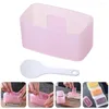 Geschirr-Sets Kinder-Koffer Melaleuca Reisbällchen-Form Sushi-Presse Suite 10,5 x 6 cm rechteckiges Küchenwerkzeug rosa PP Kind