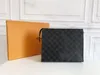Designers Clutch Bags tote bag wallet Men and Women Luxurys Handbags Lady Classic Large Capacity Brown Purses Business POUCH Wash Bag 26*20*5cm