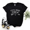 Camisetas Femininas Fifth Grade Crew Teacher Print Camisetas Femininas Algodão Casual Camisa Engraçada Para Senhora Yong Girl Top Tee Hipster T823