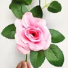 Dekorativa blommor Rose Artificial Flower Vine 2m Handgjorda blommor Vinrankor för bröllop Garland Hem Rum Dekoration Spring Autumn Garden Arch