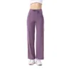 Lu Lu s Nuove Donne Nylon Vita Alta con Coulisse Allentato Sport Show Slim Fit Sollevamento Fianchi Gambe Larghe Micro Patta Pantaloni per Le Donne Yoga Outfit Wait Drawtrin