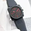 2023 New Wristwatches Men Bell Automatic Mechanical Watch Brown Leather Rubber Rubber Ross Watches Watches Gift