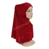 Musulman enfants filles Hijab chimio casquette tirer sur écharpe instantanée prière islamique une pièce sous-écharpe châles Wrap Fit 7-12 ans