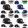 Berretti a sfera Cappelli aderenti Snapback Tutto il logo della squadra Regolabile Baskball Lettera Cotone Sport all'aria aperta Ricamo Fl Berretti chiusi Pelle Dhv9V