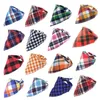 Party Favor Baby Geruite Driehoekige Sjaals Schotse Knoop Baby Driehoek Sjaal Dubbelzijdig Plaid Baby Katoen Speeksel Handdoek T9I002352