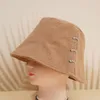 Beanies Casual Fashion Three Breasted Bucket Hat Unisex Solid Color for Women Girls Year Presents Valentine's Gift Her