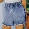 Women's Shorts Elastic Waist Denim Women Irregular Ruffle Ladies For Girls Streetwear Casual Mini Sexy Jeans 2023