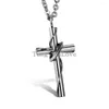 Pendentif Colliers Mode En Acier Inoxydable 316L Lingering Love Croix Couples Collier Pour Femmes Hommes Or Argent Couleur - 1 PCS