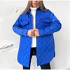 Kvinnors dike rockar kvinnors långa parkas jacka bältesbomber kappa solid grön outwear casual hylsa elegant ytterkläder streetwear vintage