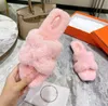 2023 Designer Wool Slippers Orange Black Pink White Slide Flat Mules Shearling Fur Fluffy Sandals Winter Women Indoor Slide