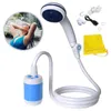 Utomhusprylar Camping Shower Set Portable Outdoor Shower Electric vandring Duschvattenpåse för resbiltvätt Camping Överlevnadsutrustning 230621