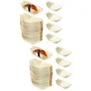Servis uppsättningar sushi båt sashimi bricka bambu trä servering engångsbehållare tallrik skål skål