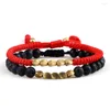 Strand Set Bracciale Coppie Distanza Pietra Lavica Naturale Occhio di Tigre Per Uomo Donna Amico Corda Elastica Gioielli Yoga