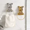 Стеллажи для полотенца Керамика Золотого гальванического медведя Сборная стойка для полотенец бесплатно ударить высокое значение для хранения подвеска для умывальника