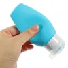 Lagringsflaskor 4st Silicone Travel toalettartiklar Dispensers påfyllningsbara tomma lotionschampobehållare (90 ml)