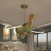 Hanglampen Kroonluchter Led Art Lamp Licht Lamparas Colgantes Para Techo Smeedijzeren Leuke Dinosaurus Slaapkamer Kinderkamer Verlichting