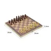 3 In 1 Chessboard Chess Game Folding Chess Pieces Game Portable Travel Chessboard Interior Storage for Children Adult Party