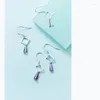 Boucles d'oreilles pendantes MloveAcc authentique 925 argent Sterling géométrique carré breloque pour femme cristal goutte femme