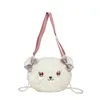 Evening Bags Women Korean Cute Bear Plush Shoulder Bag 2023 Girl Cartoonbear Head Doll Messenger Mobile Phone