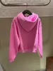 Felpe con cappuccio da donna Felpa da donna con stampa di lettere rosa o grigia Set da donna invernale O-Collo manica lunga Pullover allentato casual Top