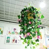 Flores decorativas, 1 pieza, simulación creativa, Morning Glory, colgante de pared ecológico, decoración en 5 colores