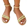 Sandalen 2023 Zomer Rome Dames Flats Schoenen Slippers Casual Slingback Flip Flops Designer Walking Beach Dress Slides