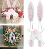 Decorative Flowers And Ears Wreath Accessories Easter Sign Attachment DIY Craft Supplies Decor ()