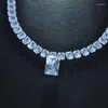 Ketting Oorbellen Set Worden 8 Merk Fonkelende Zirconia CZ Crystal Zircon Bloem En Oorbel Wedding Bridal S357