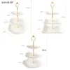 Bakvormen Gereedschap Cake Stand 3 Tier Plastic Beugel Tiered Sweet Voor TIJD Serveerstandaards Romantisch Diner Buffet Organisatie R7UB