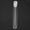 Storage Bottles A06I 400Pcs Clear Plastic Test Tubes With White Screw Caps Sample Containers Push 12X75mm