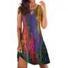 Casual Dresses Women's Colorful Lollipop Print Abstract Sundress Sleeveless Summer