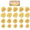 Dekorativa blommor Oyard 20st Faux Palm Leaves Tropical Artificial Fake Ornament (Golden)