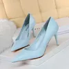 Women's High Heels Wedding Shoes Woman High Heel Pumps OL Party Dress Shoes Yellow Pink White Red Size 34-43