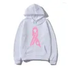 Męskie bluzy męskie hoodi tsdfc pomyśl różowa wstążka baseball bluza bluz breas raka świadomość raglan unisex mężczyzn kobiet odzież wierzchnia