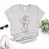Frauen T Shirts Abstrakte Frau Körper Druck Frauen T-shirts Baumwolle Casual Lustige Hemd Für Dame Yong Mädchen Top T Hipster t535