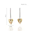 Boucles d'oreilles pendantes LANFLORA mode coeur femmes longue classique commerce extérieur en vrac en gros