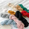 Eşarplar Moribty 90cm Kare İpek Eşarp Kadınlar Katı Kırışıklık Hijab Bandanas Kadın İlkbahar Yaz Dekoratif Headscarf Şal Szal