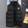 Mäns jackor Mäns vindbrytare Vest Winter Warm Sleeveless Panda Mönster Casual Tjocken blixtlåsficka Waistcoat Outwear Tops Male