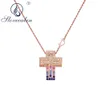 Strängar strängar Slovecabin 925 Silver Rainbow Cross Letter D Pendant Move Chain Halsband för kvinnor Män Belle Epoque Luxury Fine Jewelry Gift 230621