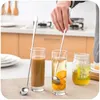 Cuillère à long manche en acier inoxydable 1pc, cuillère à glace, cuillère à miel ronde, cuillère à mesurer en poudre de thé au lait, Gadgets de cuisine