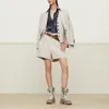 Blazer Brunello pour femme, veste en lin, manches longues, costume de loisirs, manteau avec bouton, printemps et automne