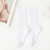 Women Socks 1 Pair Trendy Durable Sweat Absorption Vibrant Color Ripped For Jogging Lady Stockings