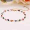 Anklets Vienkim Bohemian Colorful Turkish Eye For Women Gold Color Beads Summer Ocean Beach Ankle Bracelet Foot Leg Jewelry 2023