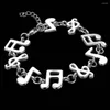 Braccialetti di collegamento AH001 Fidanzamento all'ingrosso Colore argento per le donne S925 Gioielli moda sterlina Regali per feste Musica