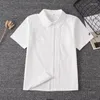 Blusas Femininas Coreano Estilo Preppy Camisa Para Mulheres Moda 2023 Branco Verão Tops Sólido JK Camisas Uniforme Escolar Casual Feminino Blusas