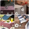 Tischdecke, 6 Stück, magnetische Tischdecken-Anhänger-Befestigung, Blumen-Edelstahlklammern für Blumenform, Metall-Außendekoration