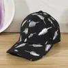 Beanies Casual Women Baseball Cap Bronzing Feather Pattern Outdoor Travel Vacation Visor Adjustable Man Unisex Sports Hats For