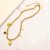 Colar de letra de designer de luxo Chain Chain 18K Gold Bated Geometry Colar da marca para mulheres Acessórias de Jewerlry de Jewerlry ZG1747